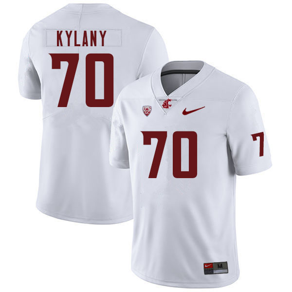 Men #70 Devin Kylany Washington Cougars College Football Jerseys Sale-White
